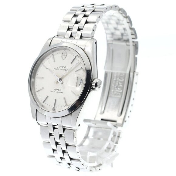 TUDOR Prince Oyster Date 74000N Cal.2824-2 Silver Dial AT Men's Watch - Picture 1 of 14